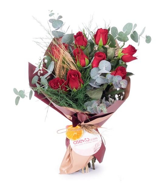 Gorgeous Bouquet of 9 Red Roses